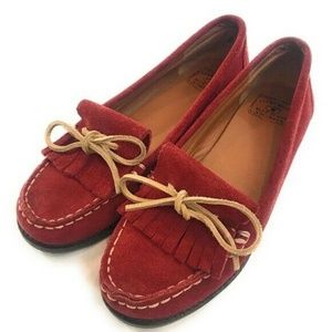Lucky Brand Womens Burgundy Suede Leather Shoe